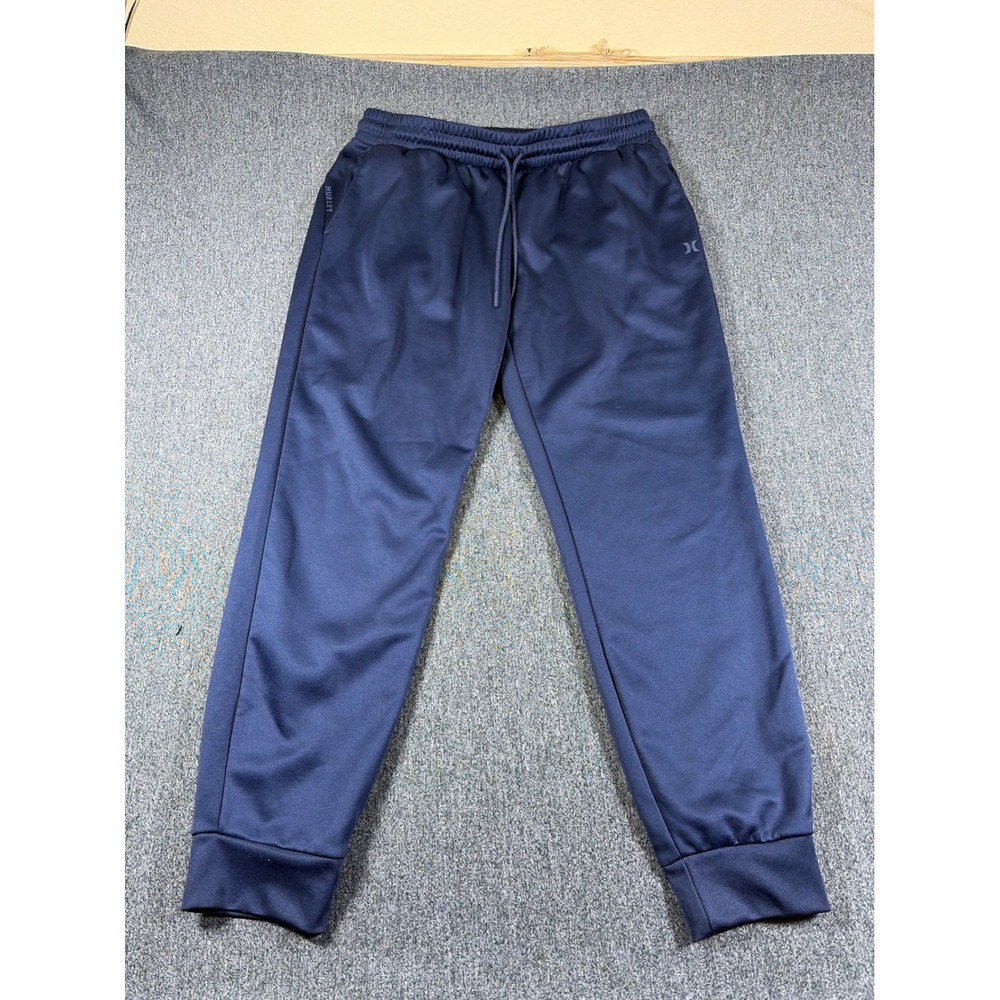 Hurley‎ Mens Navy Blue Knit Track Pants Joggers Athletic Sweats Size Large